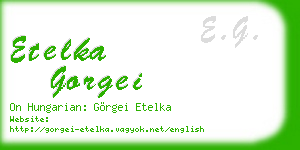 etelka gorgei business card